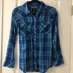 Rails Long Sleeve Button Down Top